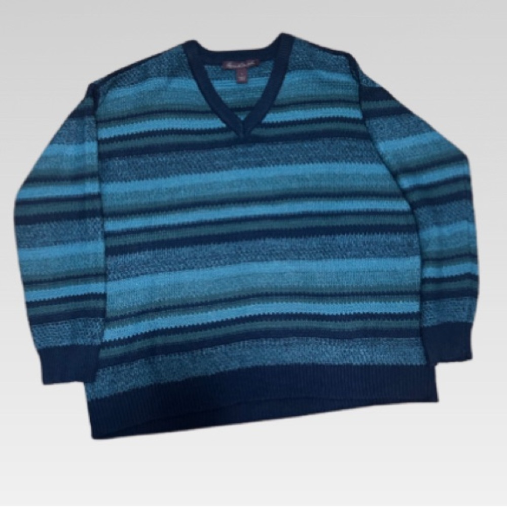 Women’s Cozy Blue Striped Sweater